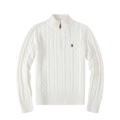 "RL" Cable Knit Quarter Zip